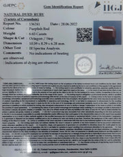 6.65/CT Natural Neo Burma Ruby with Govt. Lab Certificate-4551